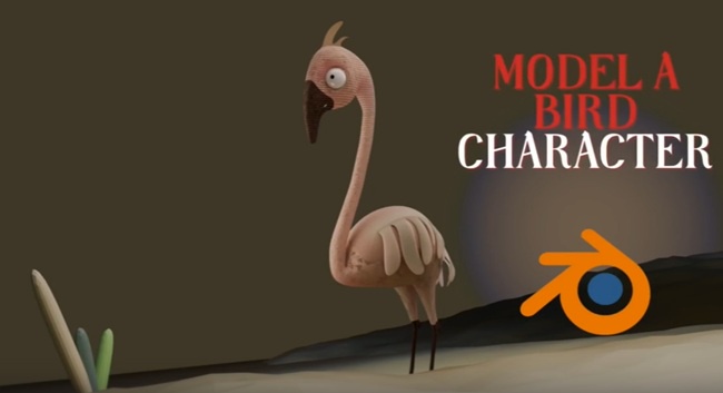 设计 3D 动画 Blender课程中的完整角色建模——风格化的鸟 学习在Blender中从块状建模到最终渲染的完整风格化鸟类角色-虚幻之初