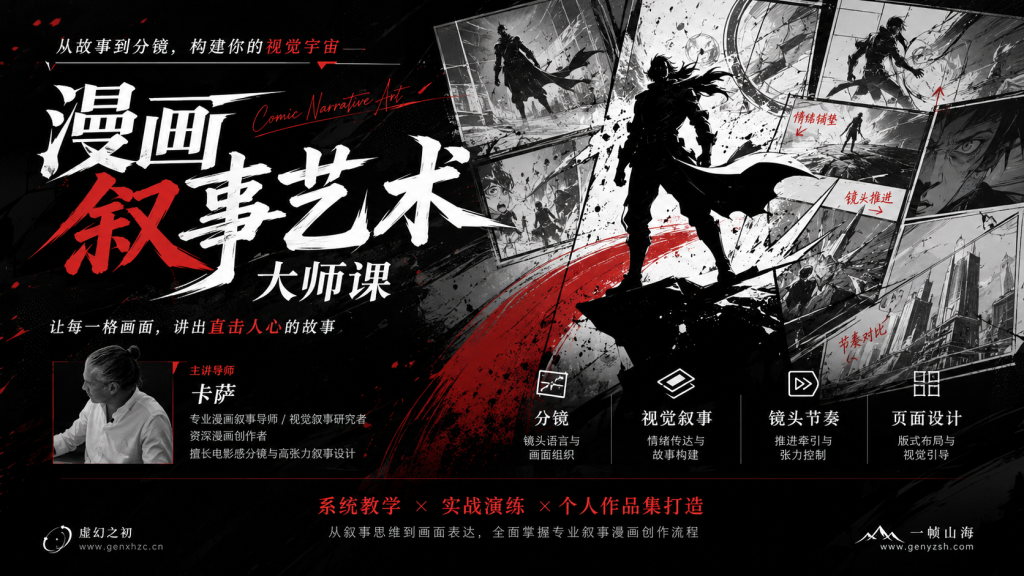 图片[1]-漫画叙事艺术大师课｜从分镜到镜头语言的视觉宇宙构建与情绪驱动创作体系-虚幻之初
