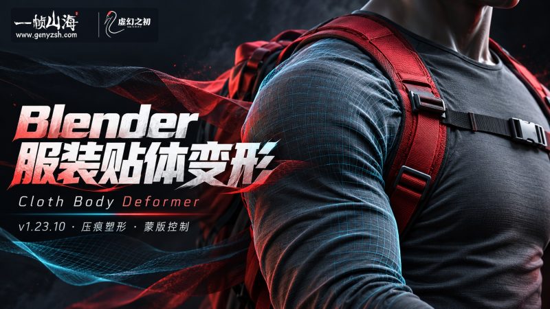Blender插件 Cloth Body Deformer 布料身体变形-虚幻之初