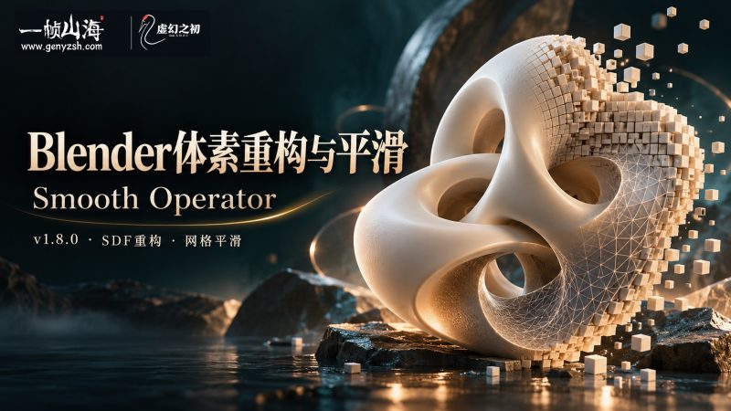 Blender插件 Smooth Operator 1.8.0 SDF体素重建网格-虚幻之初