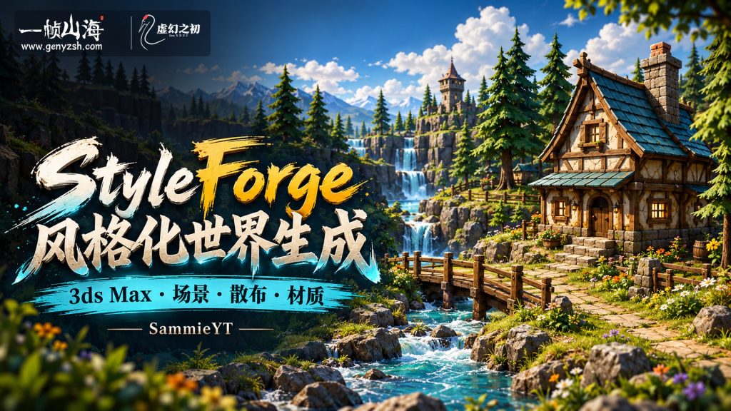 3ds Max插件 StyleForge v1.0.0 一体化风格化世界生成工具-虚幻之初