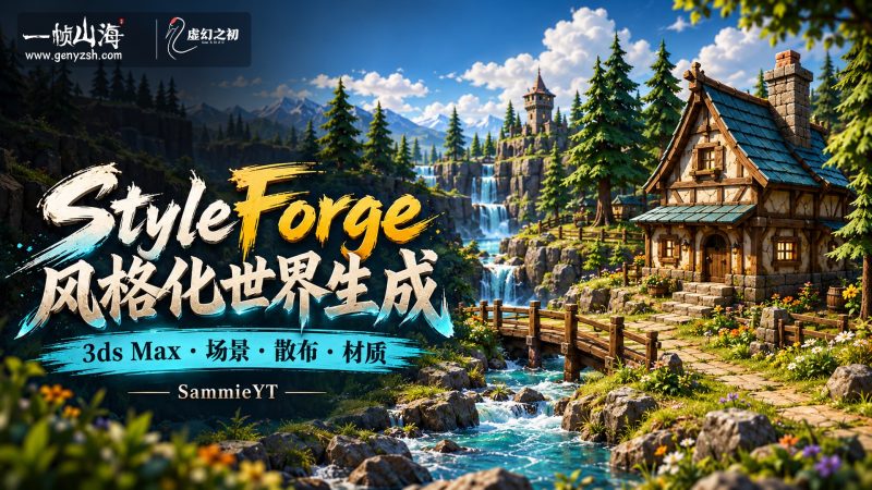 3ds Max插件 StyleForge v1.0.0 一体化风格化世界生成工具-虚幻之初