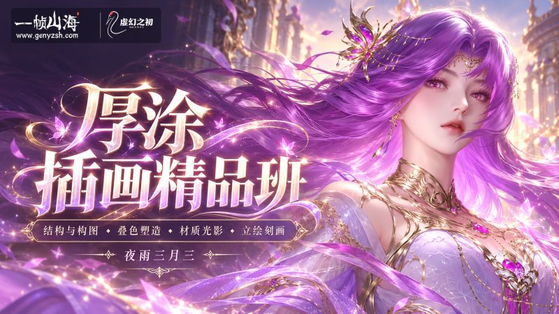 狸花社厚涂插画精品班 2025(英文配音版)|夜雨三月san / Lihua Art Studio Advanced Digital Painting-虚幻之初