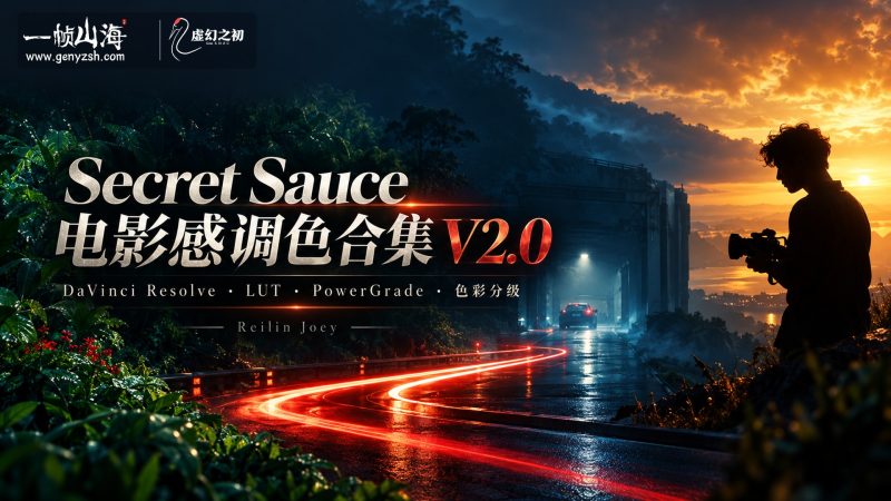 Secret Sauce 电影感调色大师合集 V2.0|Reilin Joey / The Secret Sauce – Cinematic Video Toolkit (Master Collection V2.0)-虚幻之初