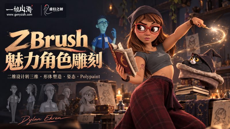 3D 魅力角色雕刻创作｜Dylan Ekren（Mold3D Academy） / Creating Appealing Characters in 3D-虚幻之初